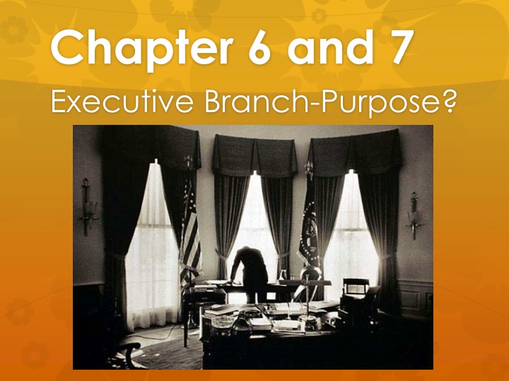 chapter 6 and 7 executive branch purpose