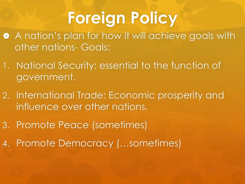 foreign policy