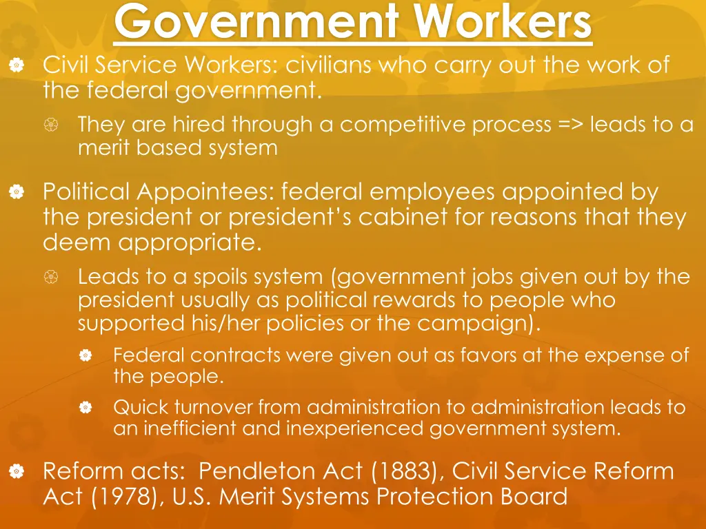 government workers civil service workers