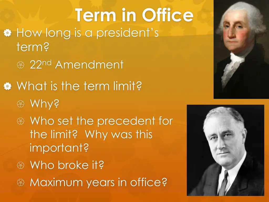 term in office