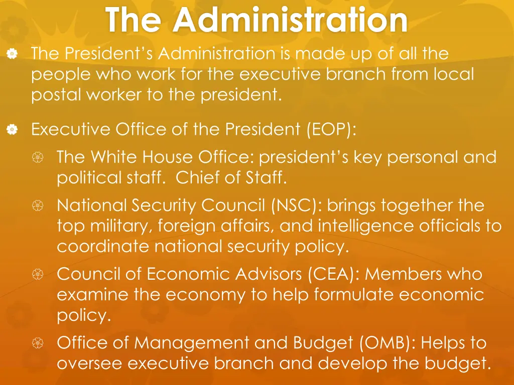 the administration the president s administration