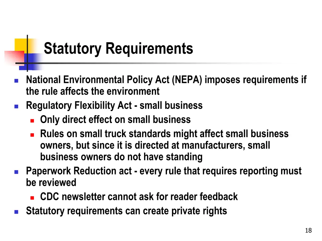 statutory requirements