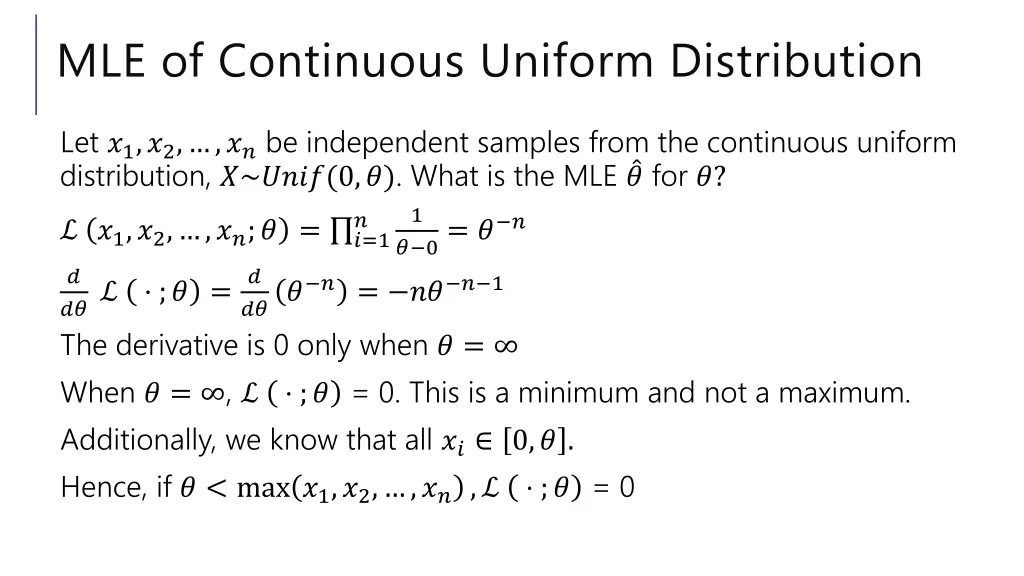 mle of continuous uniform distribution 1