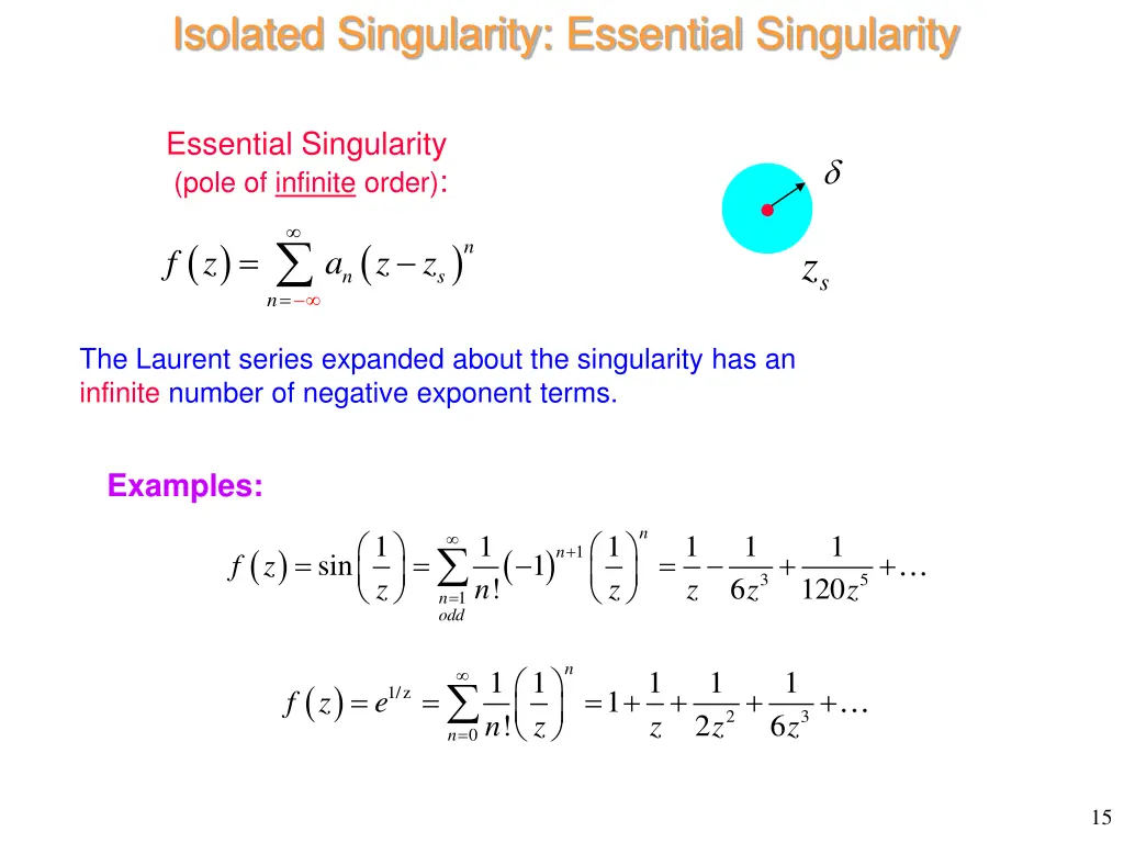 isolated singularity essential singularity