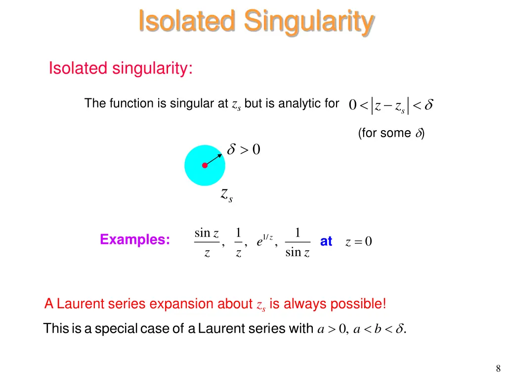 isolated singularity