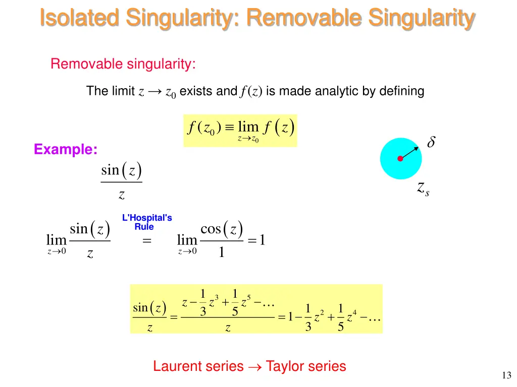 isolated singularity removable singularity