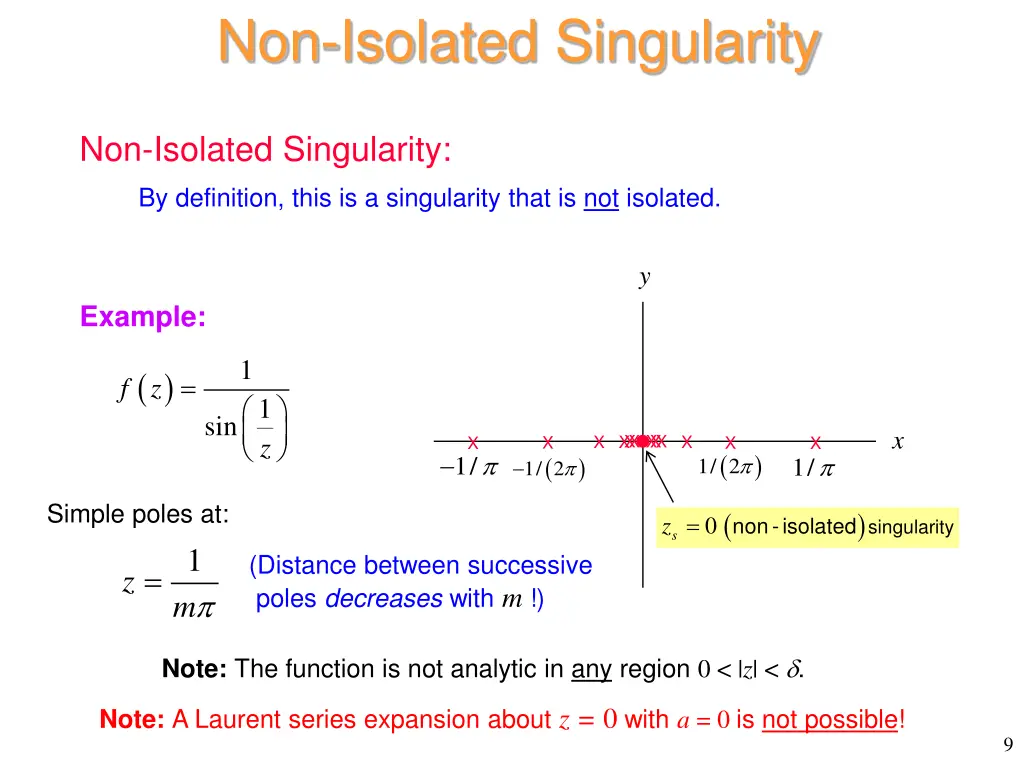 non isolated singularity