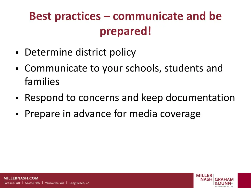 best practices communicate and be prepared