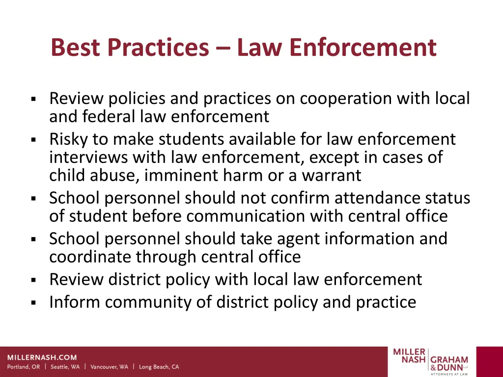 best practices law enforcement