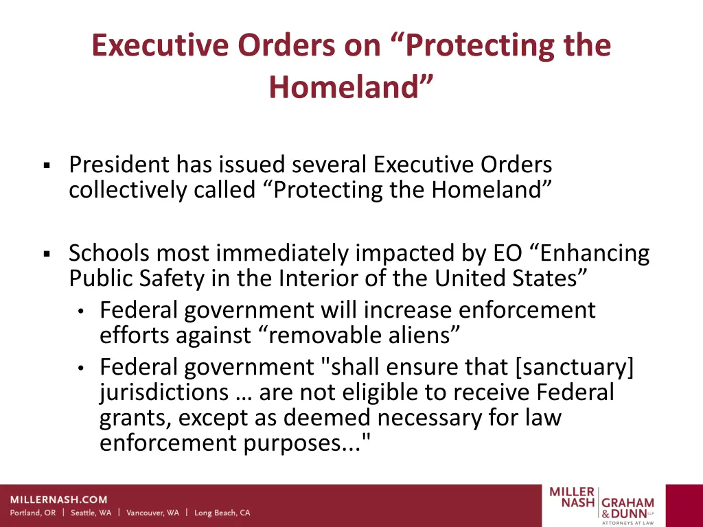 executive orders on protecting the homeland