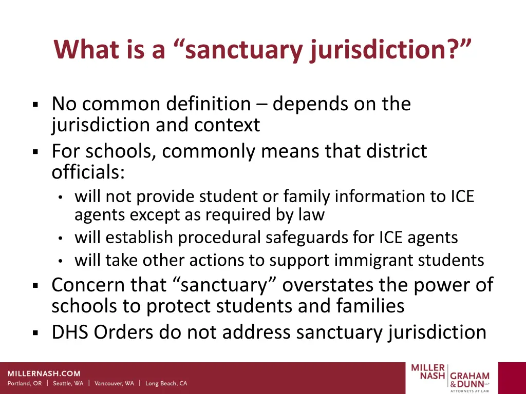 what is a sanctuary jurisdiction