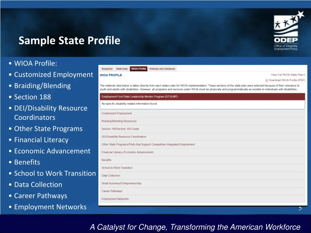 sample state profile 1