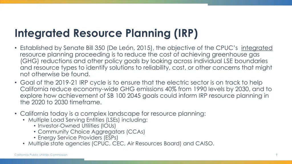 integrated resource planning irp