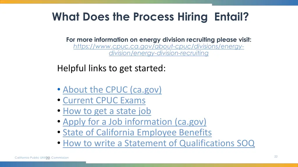 what does the process hiring entail