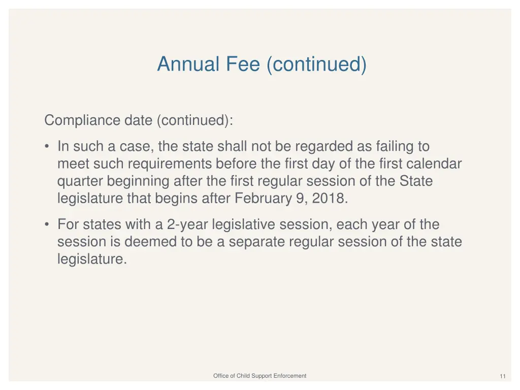 annual fee continued 2