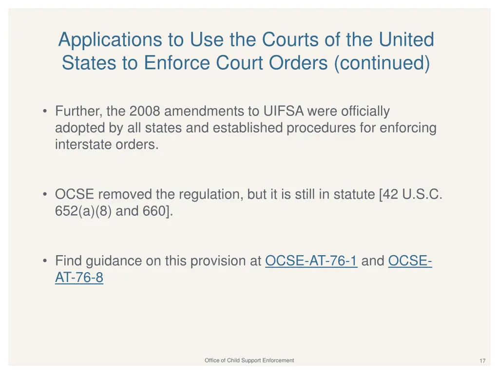 applications to use the courts of the united 1