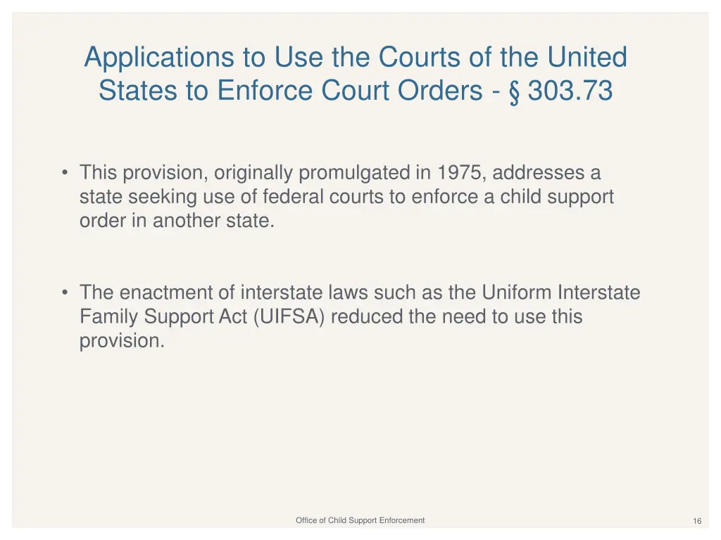 applications to use the courts of the united