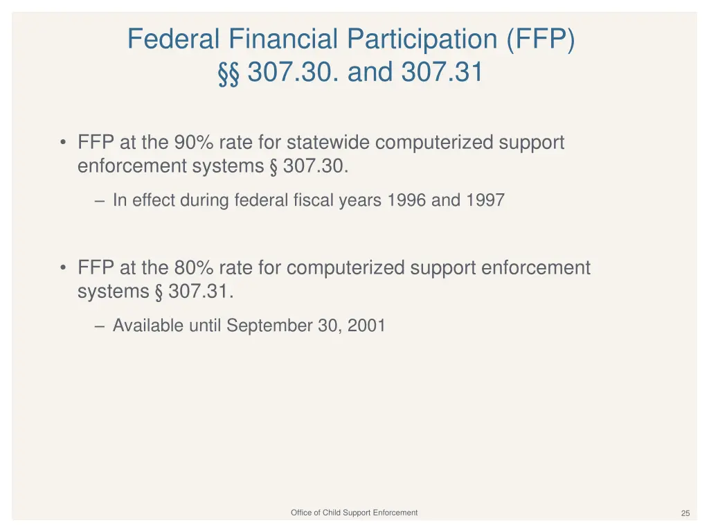 federal financial participation