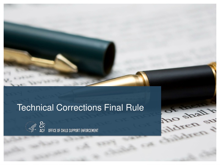 technical corrections final rule