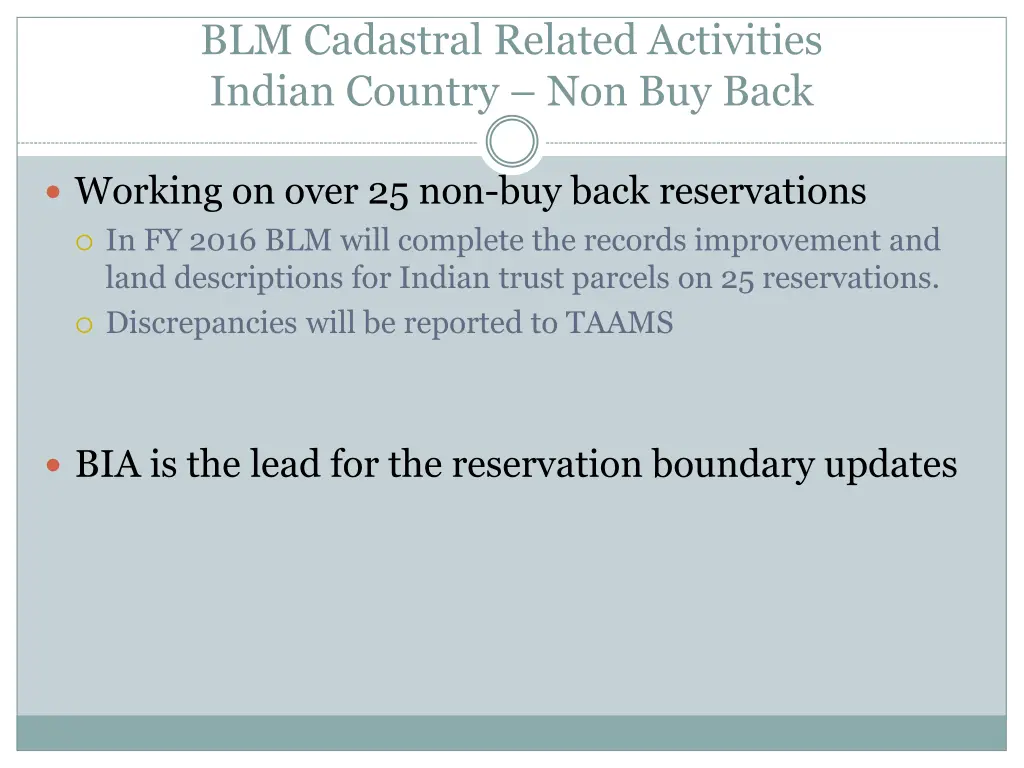 blm cadastral related activities indian country