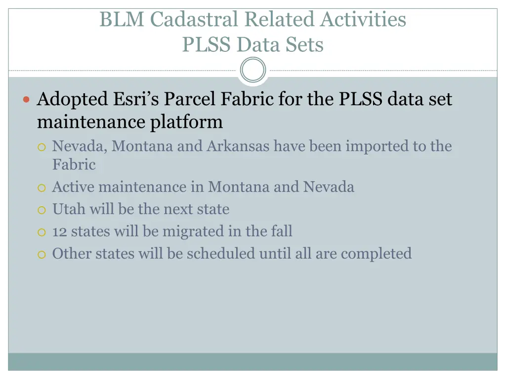 blm cadastral related activities plss data sets 1