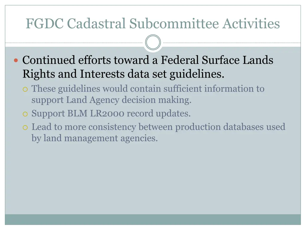 fgdc cadastral subcommittee activities 2