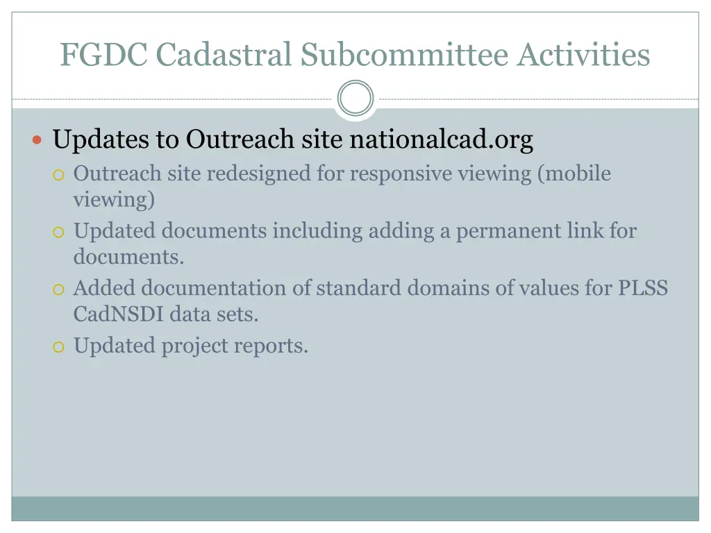 fgdc cadastral subcommittee activities 3