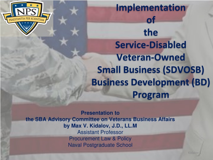 implementation of the service disabled veteran