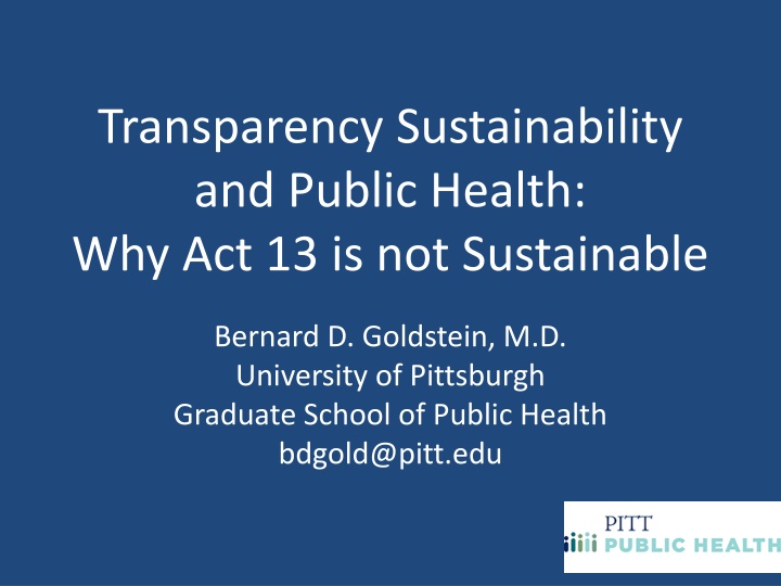 transparency sustainability and public health