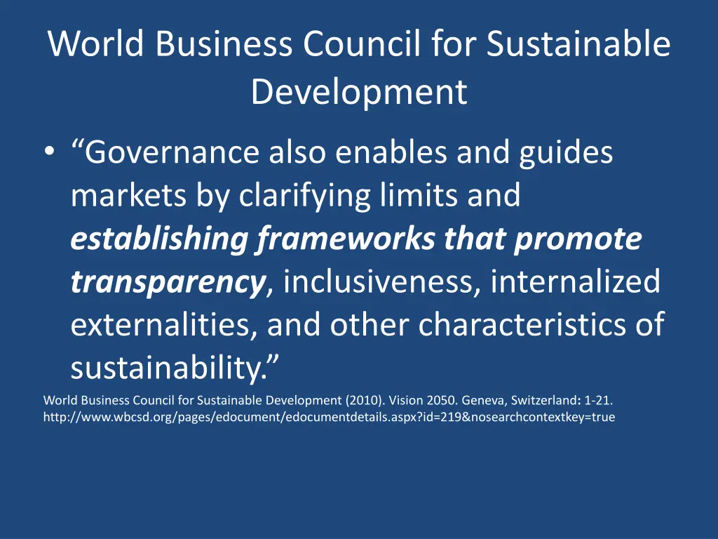 world business council for sustainable