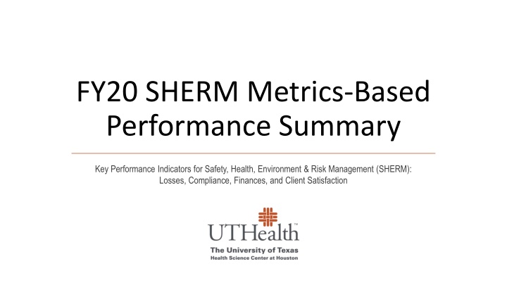 fy20 sherm metrics based performance summary