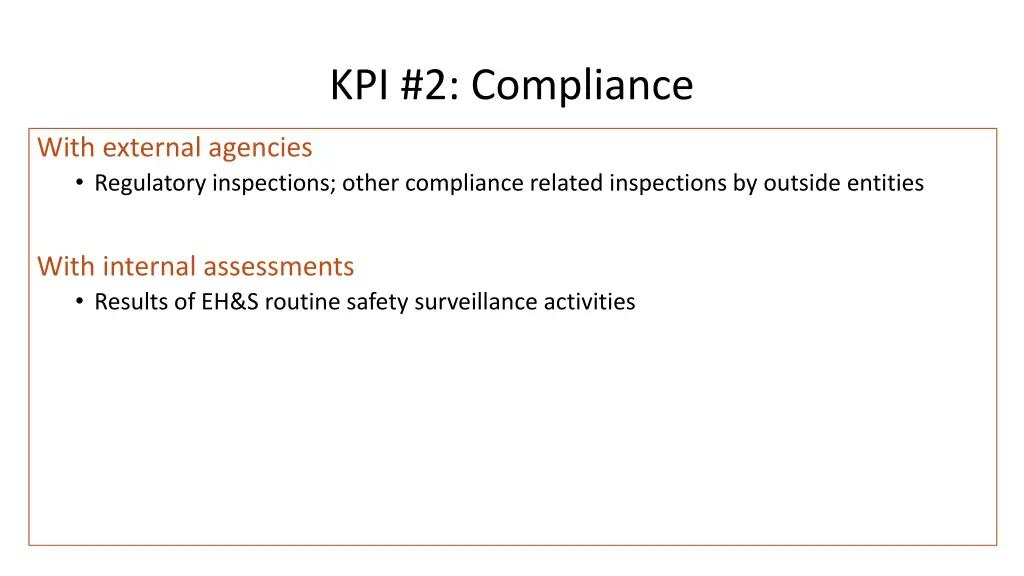 kpi 2 compliance