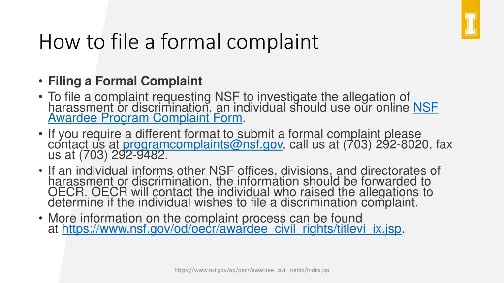 how to file a formal complaint