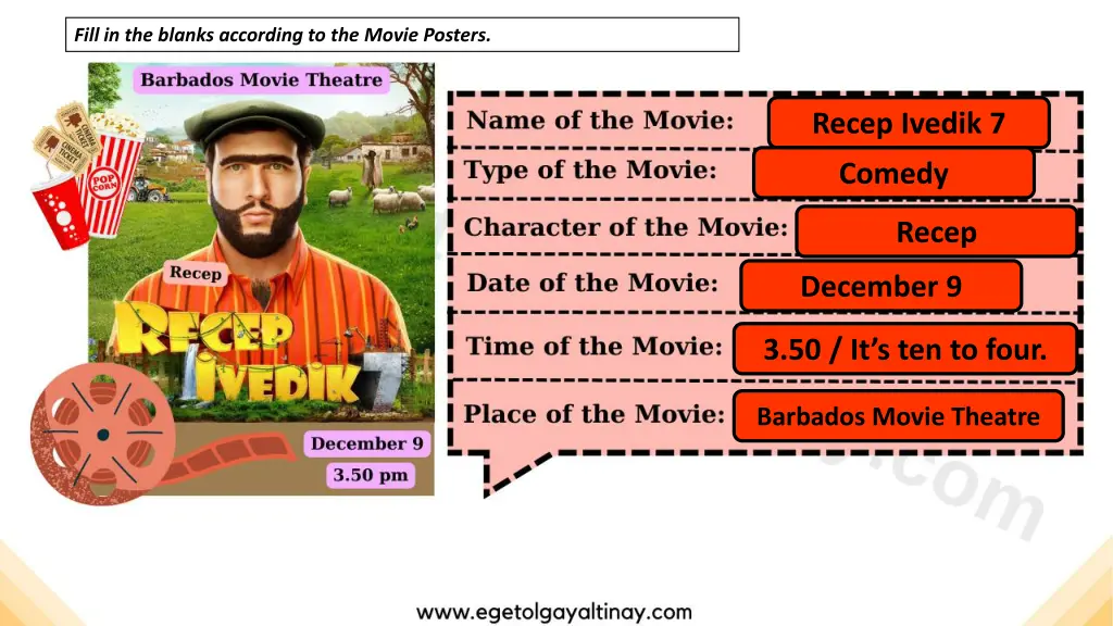 fill in the blanks according to the movie posters 2