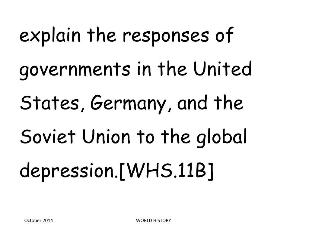 explain the responses of governments