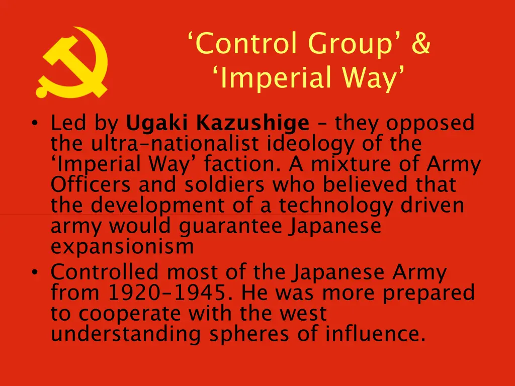 control group imperial way