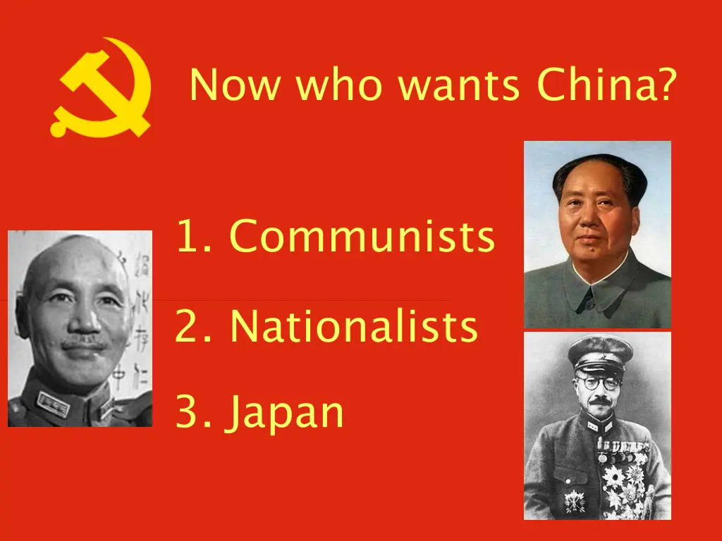 now who wants china