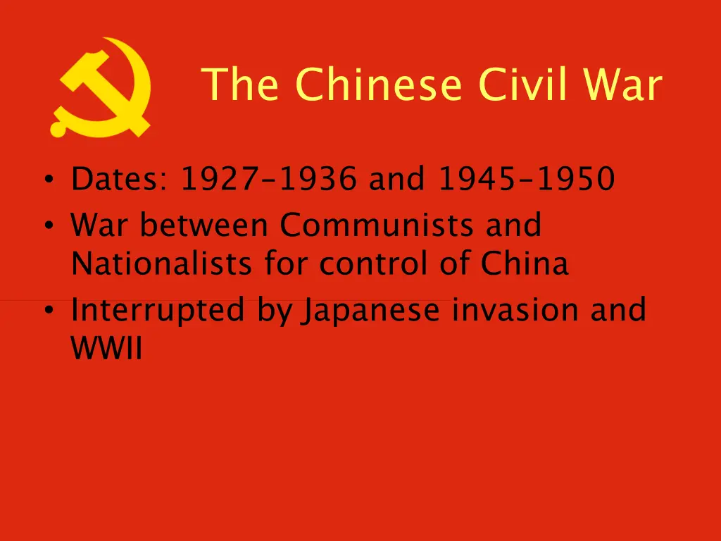 the chinese civil war