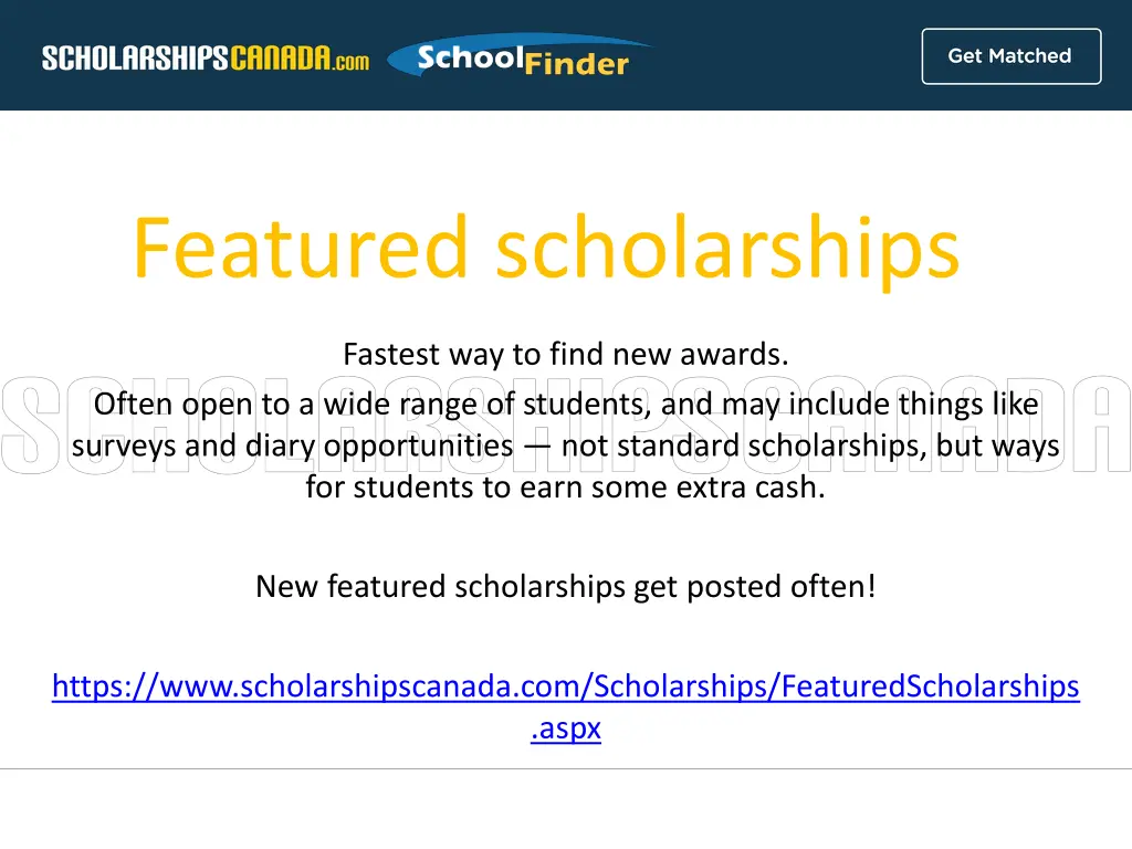 featured scholarships