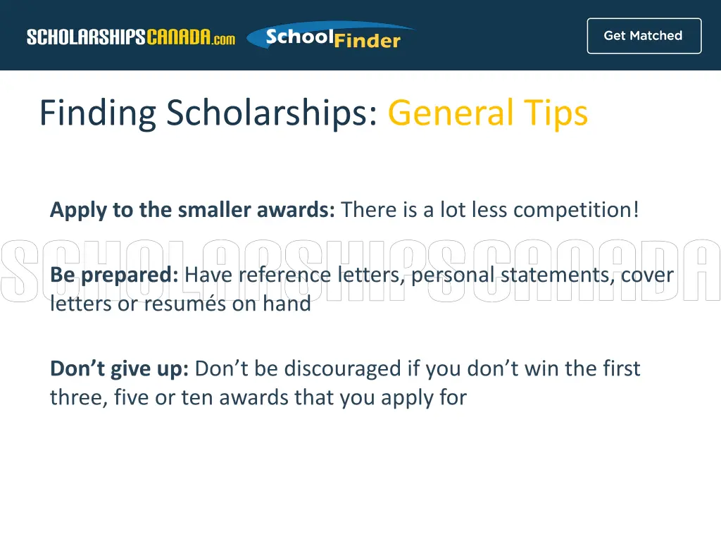 finding scholarships general tips 1