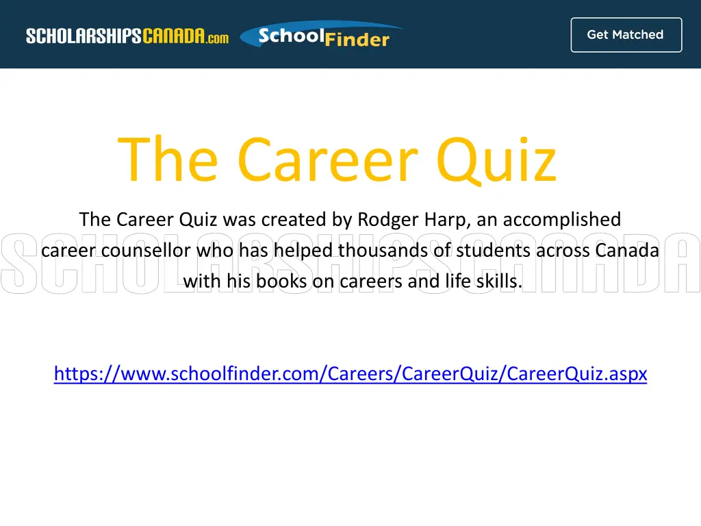 the career quiz