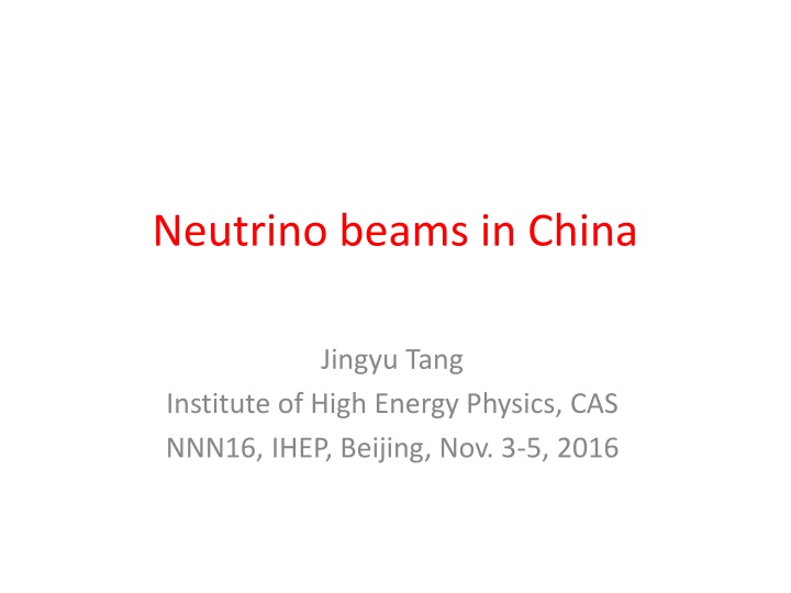 neutrino beams in china