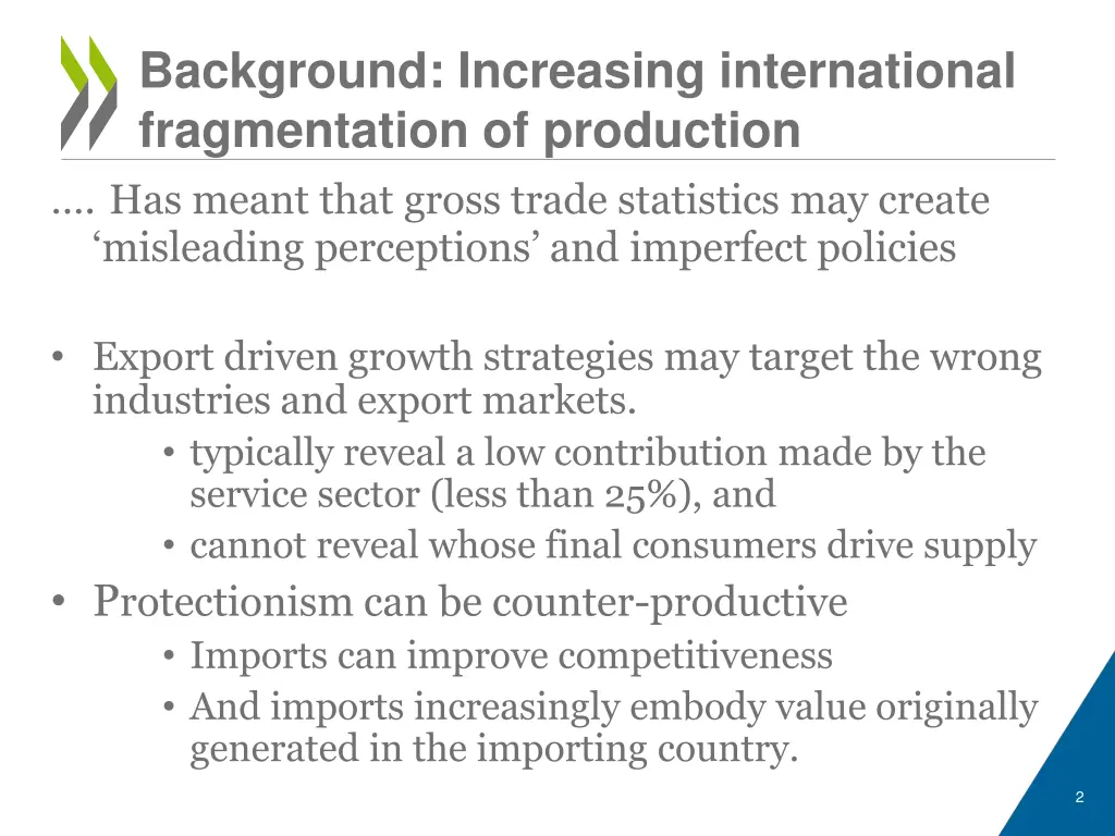 background increasing international fragmentation