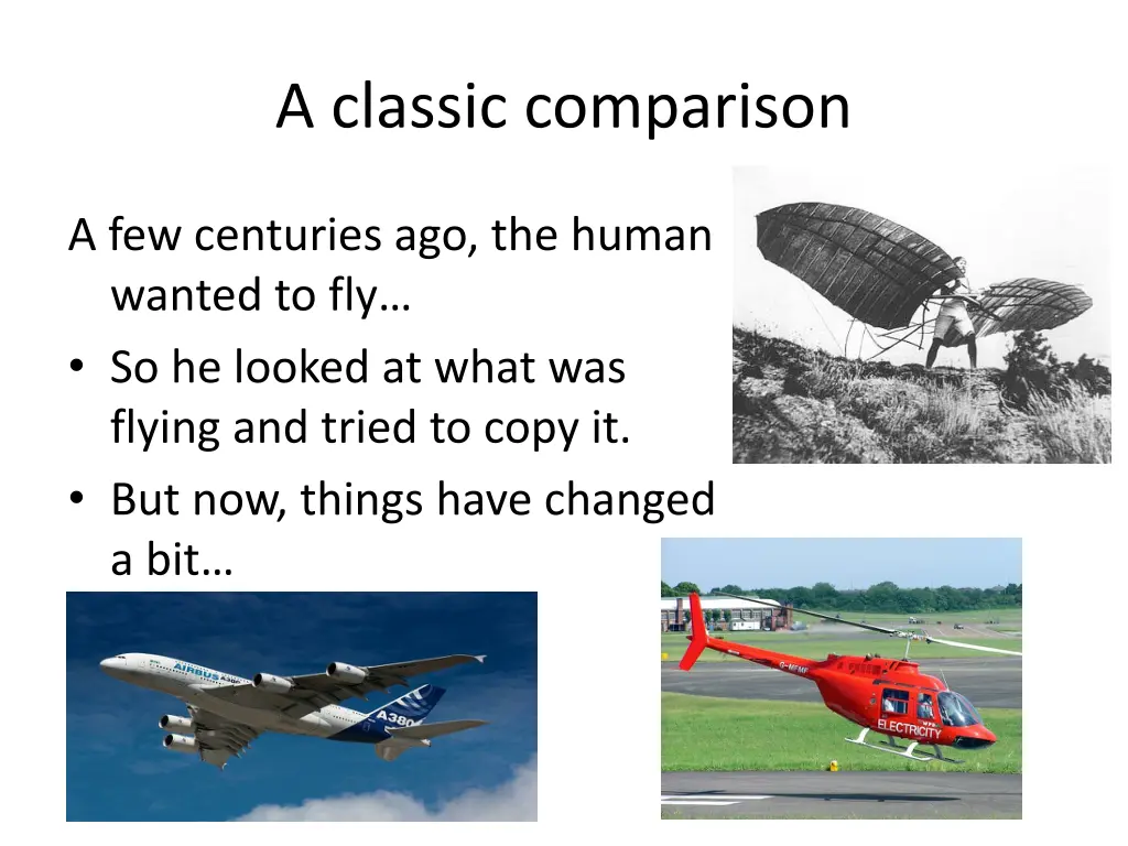 a classic comparison