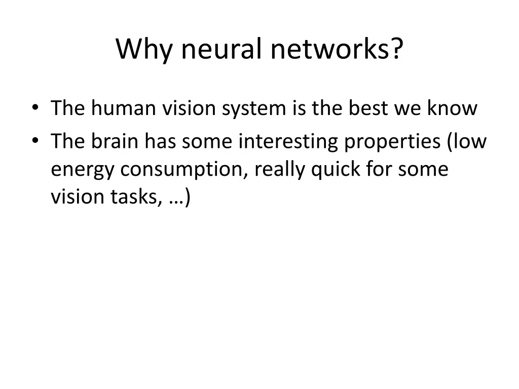 why neural networks