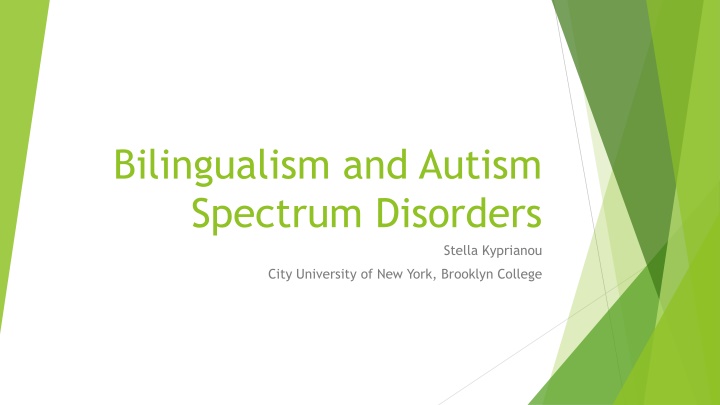 bilingualism and autism spectrum disorders