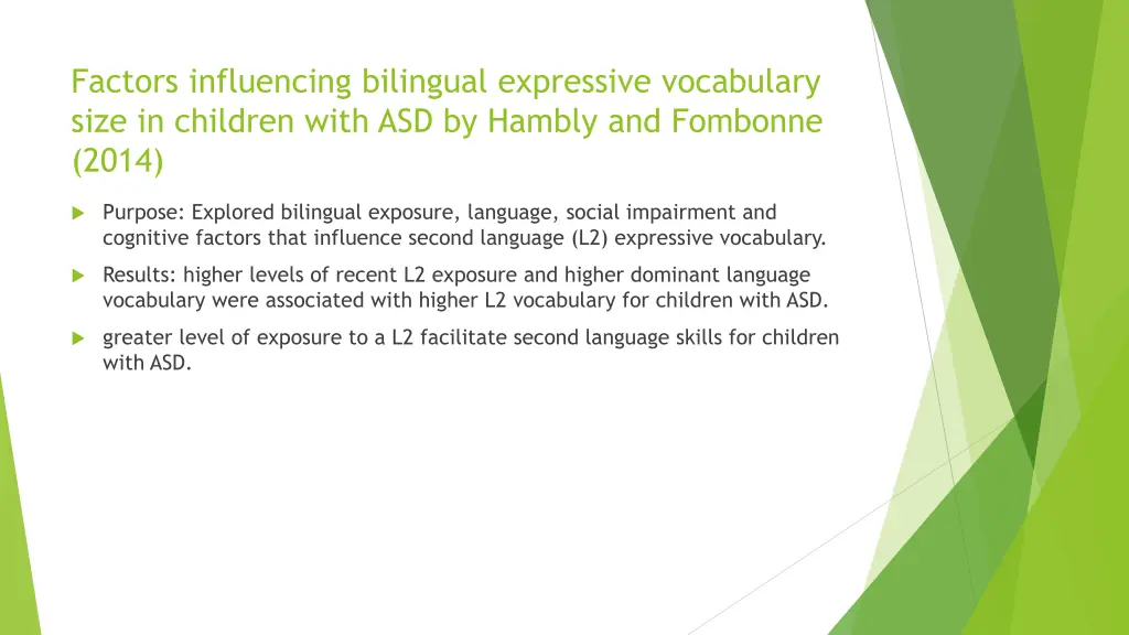 factors influencing bilingual expressive