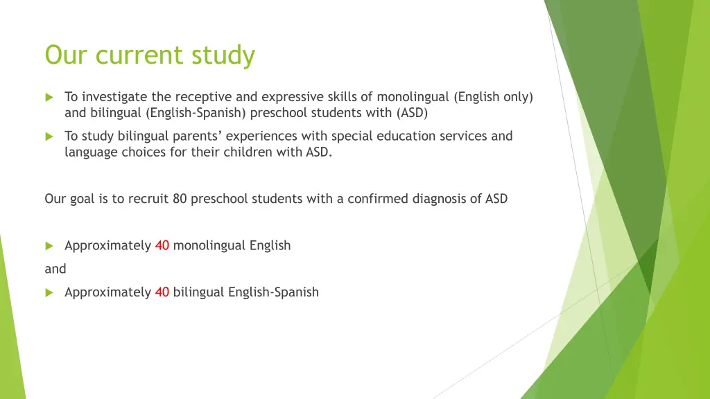 our current study