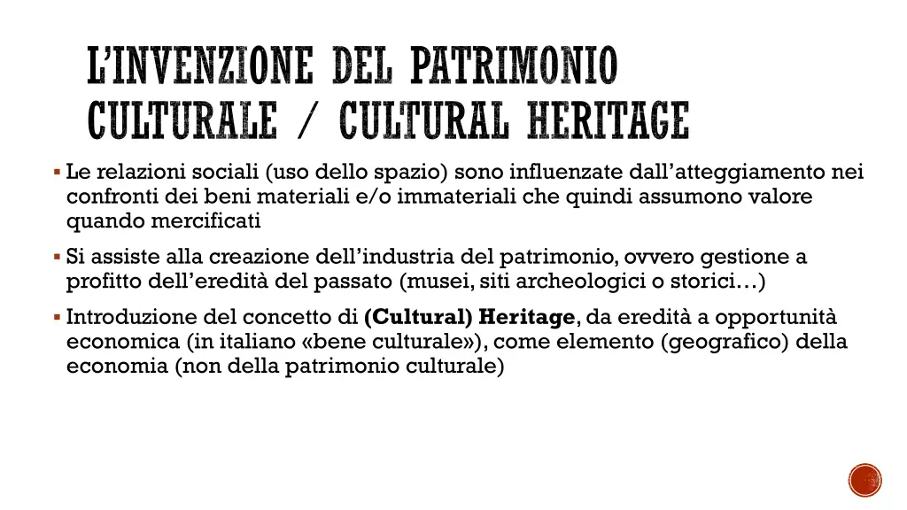 l invenzione del patrimonio culturale cultural