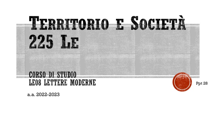 t erritorio e s ociet 225 l e